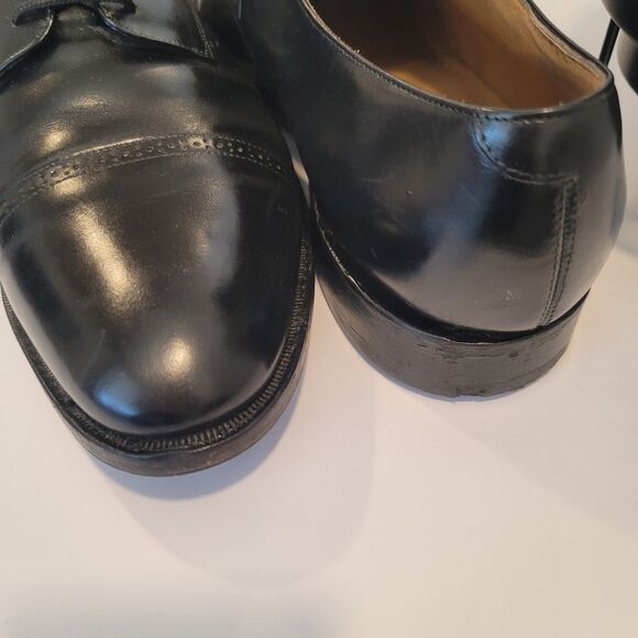 Johnston and Murphy Mens Black Dress Shoe Lace Up Leather Size 13 D/B - Picture 14 of 16